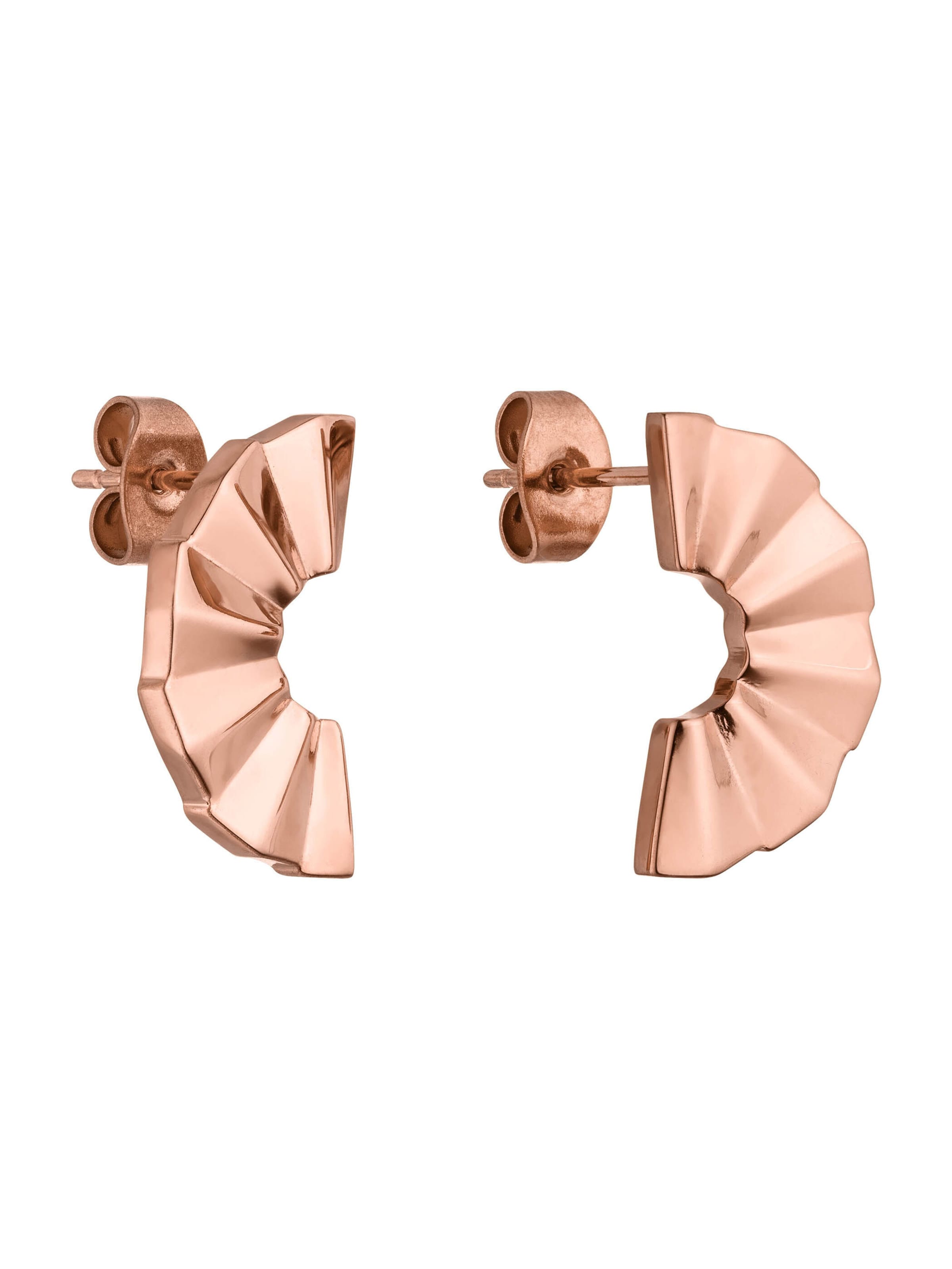 PURELEI Boucles d'oreilles 'Fan' en or rose, Vue avec produit