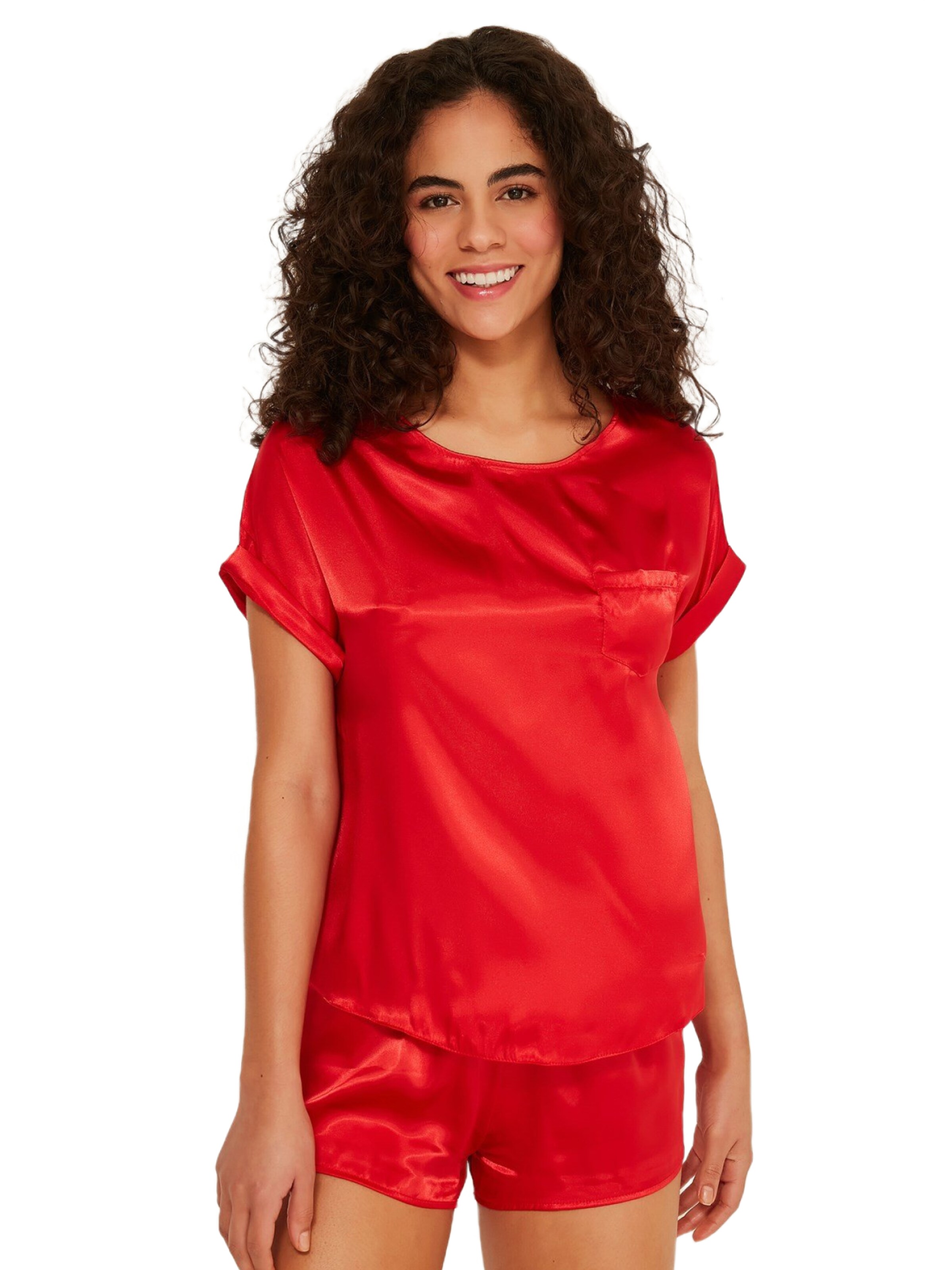 C&City Korte pyjama in Rood