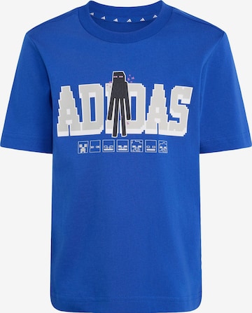 ADIDAS SPORTSWEARTehnička sportska majica 'Adidas x Minecraft' - plava boja: prednji dio