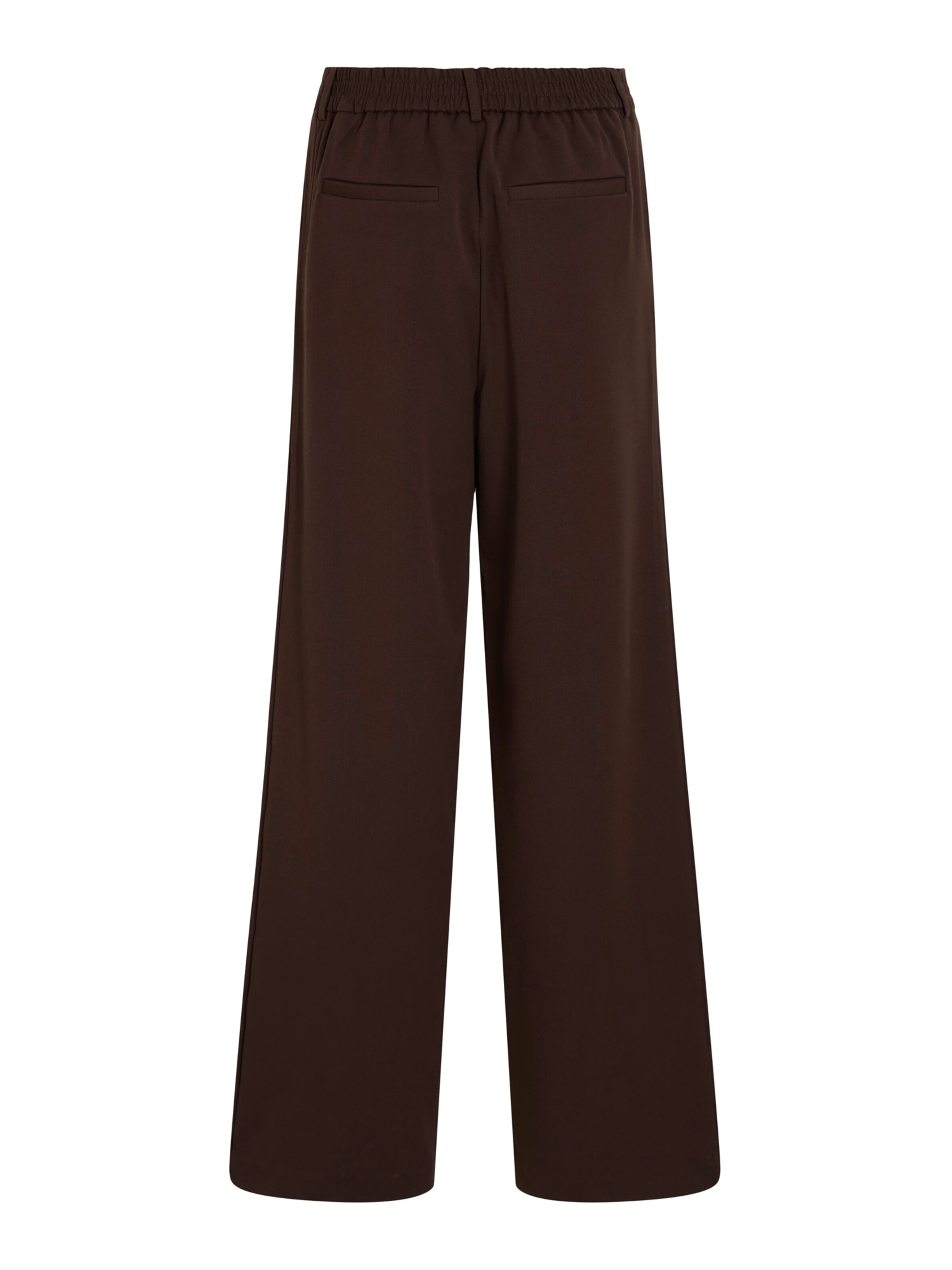 VILA Wide leg Pleat-front trousers 'VIVARONE' in Brown