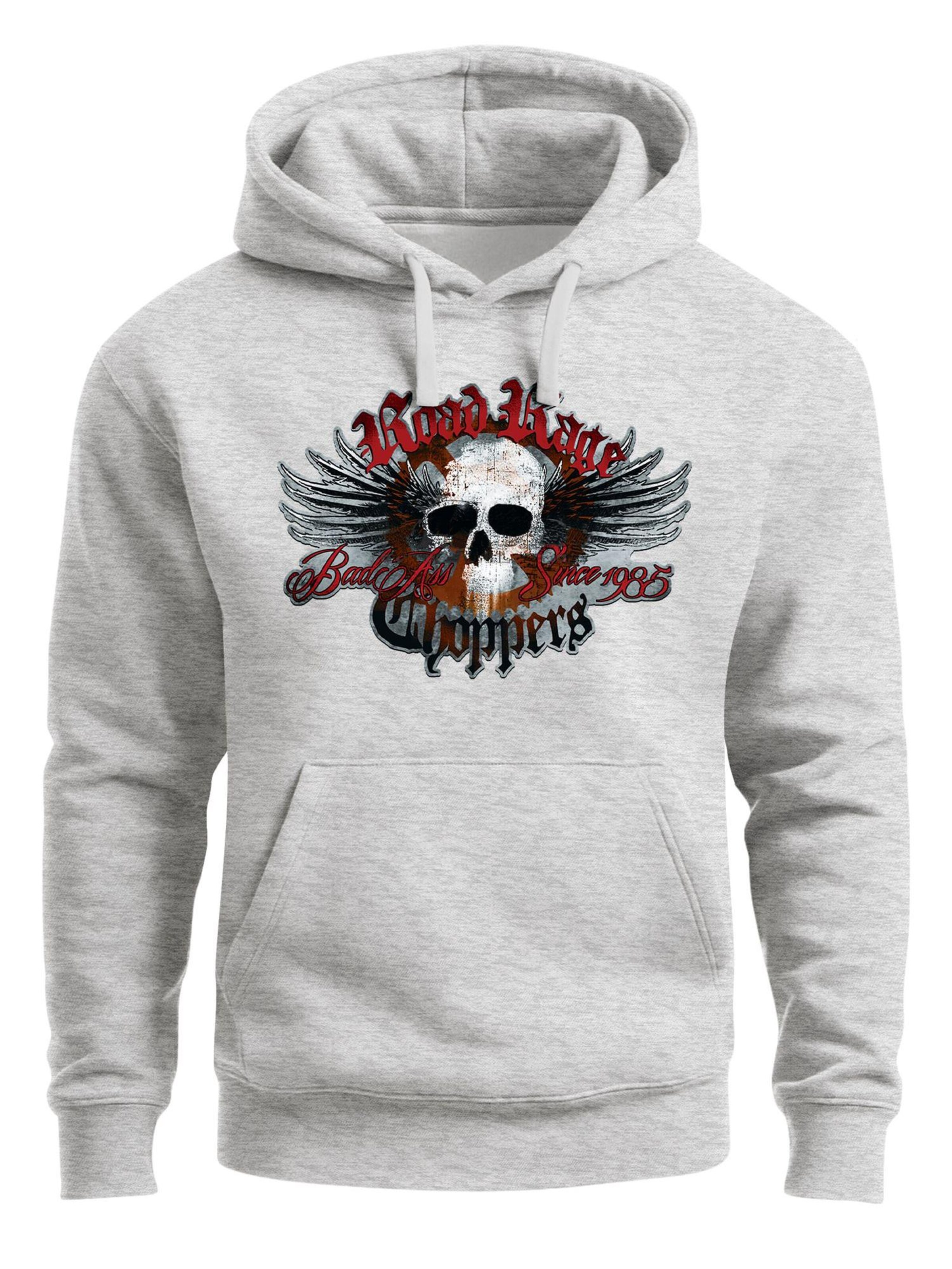 Neverless Sweatshirt 'Road Rage' in Grey: front