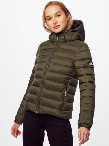 Superdry Winterjas 'Fuji' in Groen: voorkant