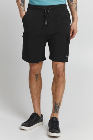 !Solid Regular Cargo trousers 'Barett' in Black: front