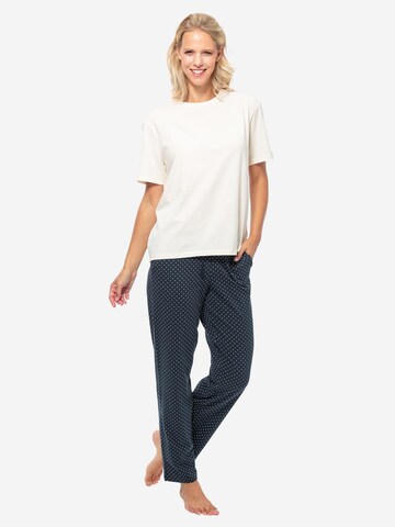 SCHIESSER Pyjama 'Organic Cotton'‌‌‌‌‌ in Weiß