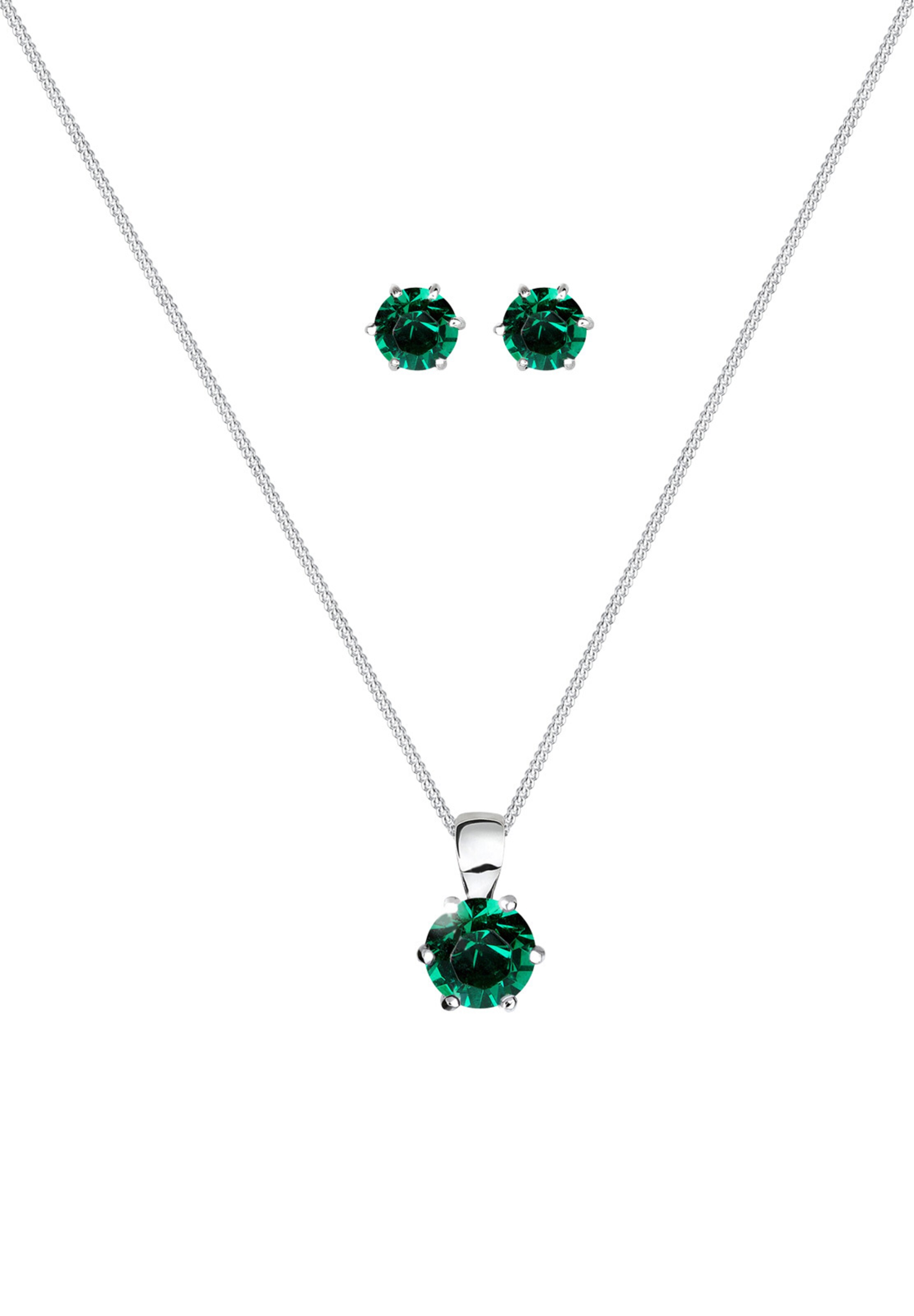 ELLI Sieraden set in Groen: voorkant