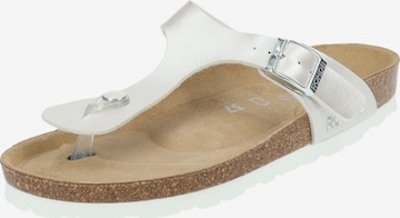 ROHDE T-Bar Sandals in White: front