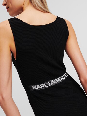 Abito ' Rib-Knit Sleeveless ' di Karl Lagerfeld in nero