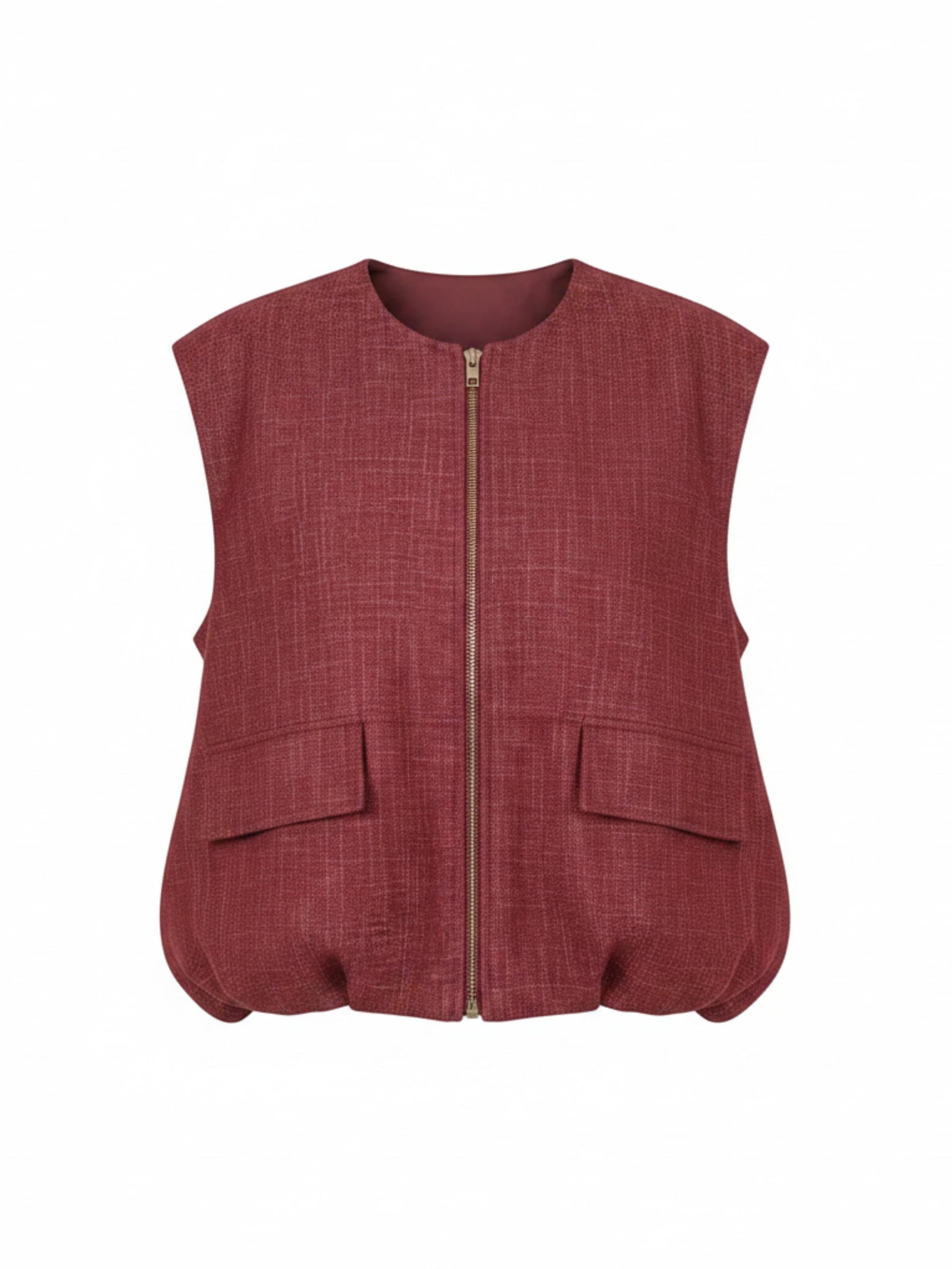Gilet 'Jade' WEARABLE STORIES en rouge : devant