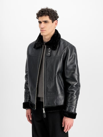 ALPHA INDUSTRIES Jacke 'B3' in Schwarz: Vorderseite