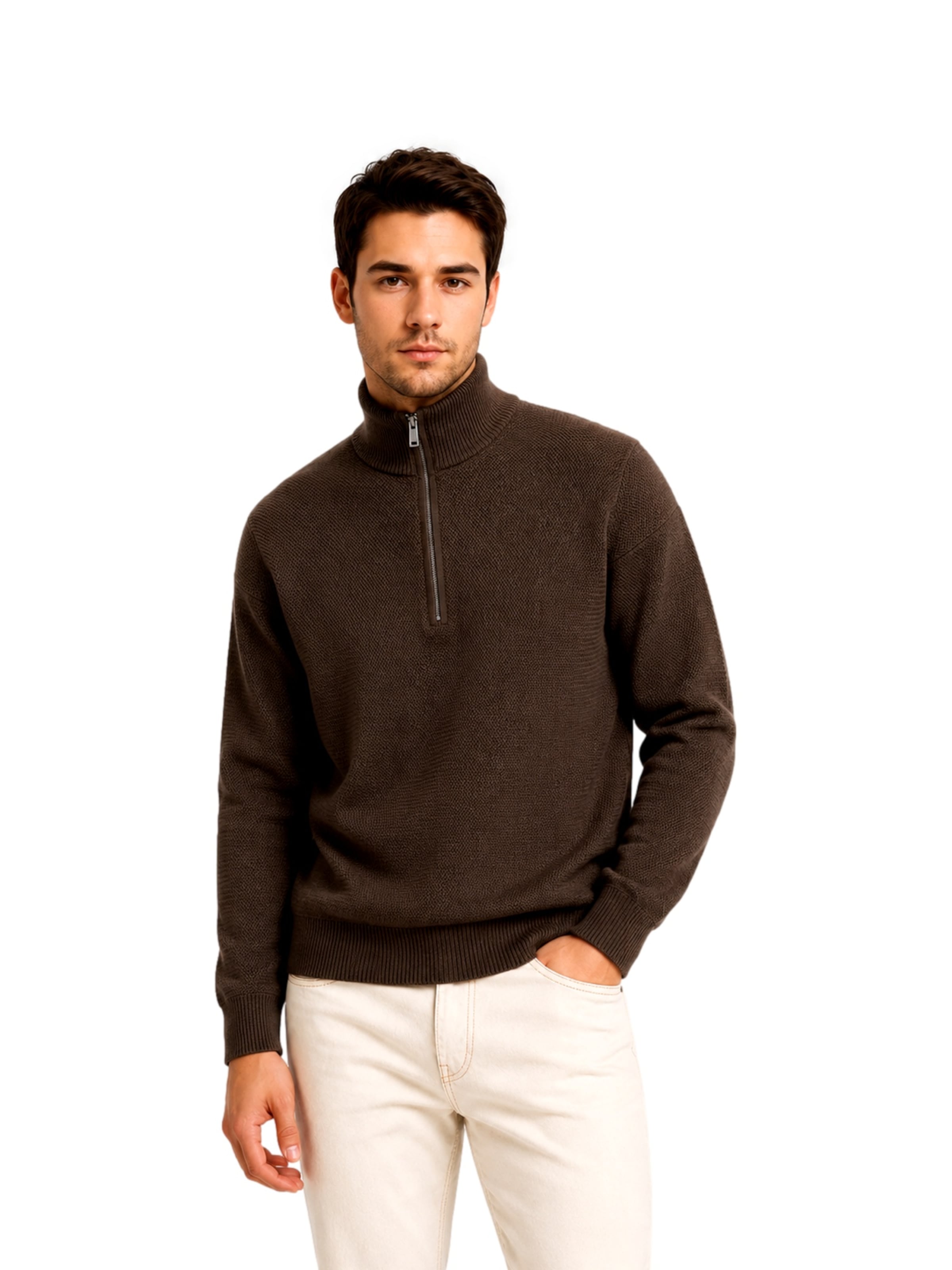 Only & Sons Pullover 'ONSCARTER' in Braun: Vorderseite