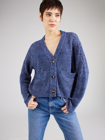 Munthe Gebreid vest 'MABINA' in Blauw: voorkant