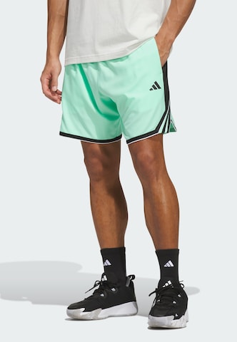 ADIDAS PERFORMANCE - Loosefit Calças de desporto 'Crazy Lite' em verde: frente