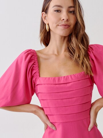 Tussah Dress 'ROSANNA' in Pink