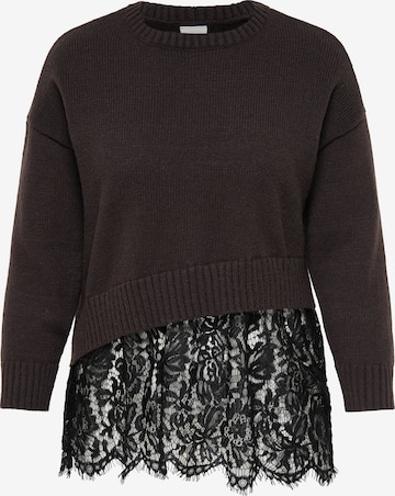 Pullover 'CAREVIE' di ONLY Carmakoma in marrone: frontale