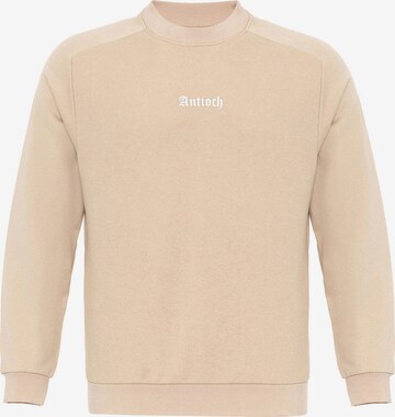 Sweat-shirt Antioch en beige : devant