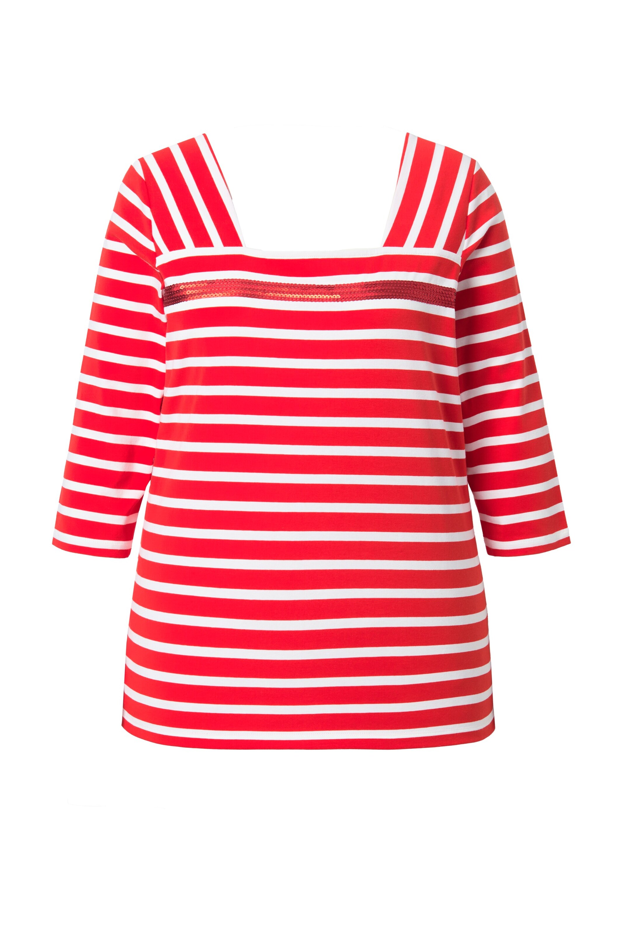 Ulla Popken Shirt in Rood: voorkant