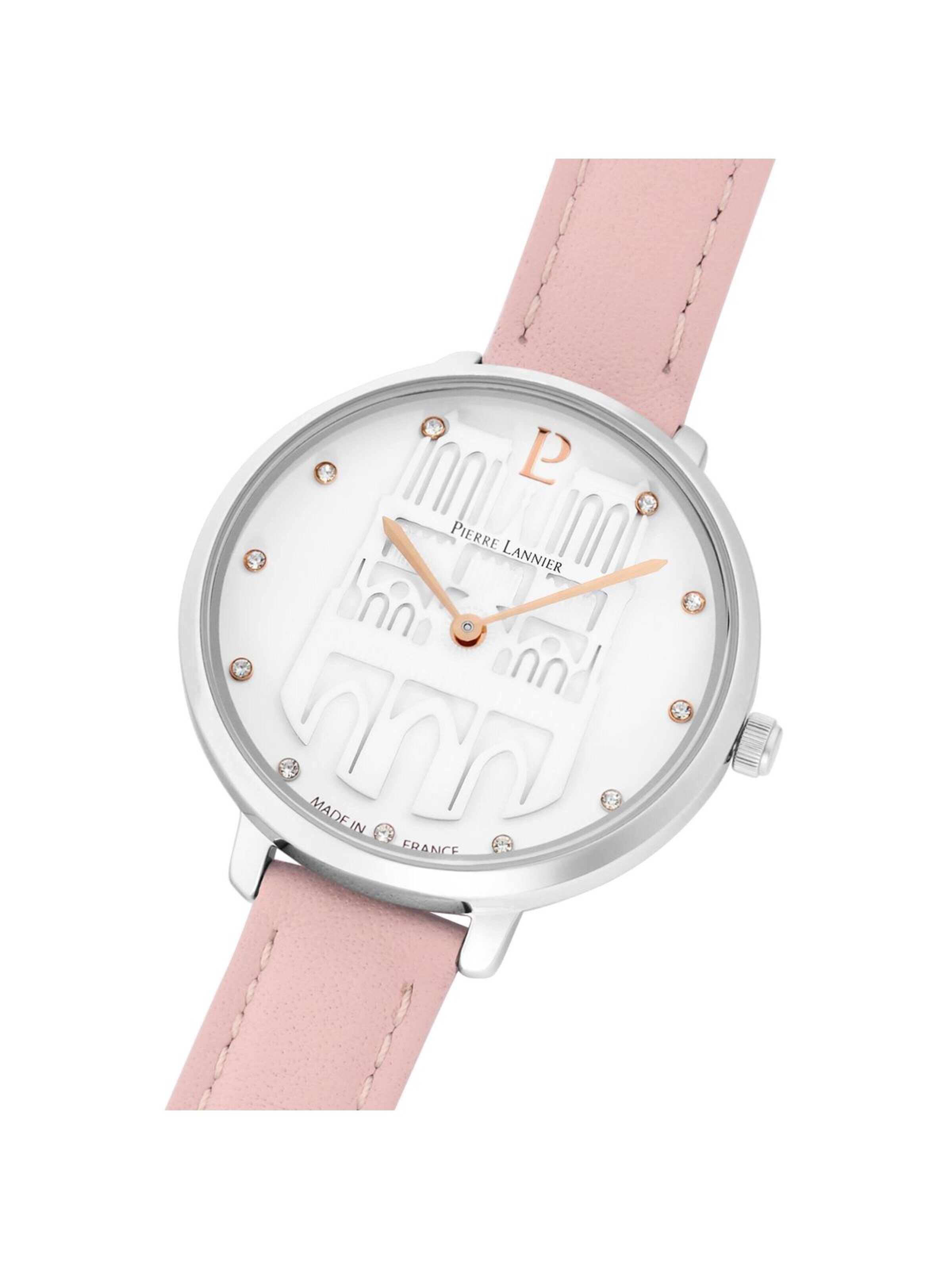 Montre à affichage analogique 'Coeur Battant' Pierre Lannier en blanc