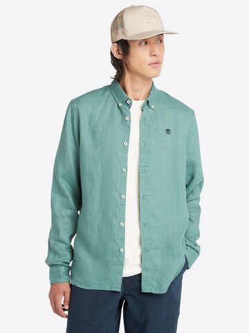 TIMBERLAND Regular fit Button Up Shirt 'Mill Brook' in Green: front