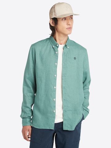 TIMBERLAND Regular fit Button Up Shirt 'Mill Brook' in Green: front