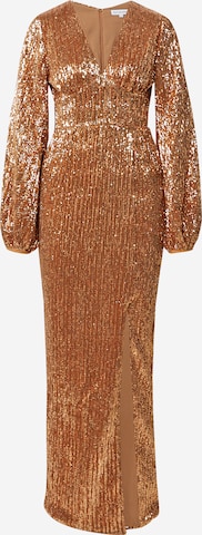 True Decadence Evening Dress in Bronze: front