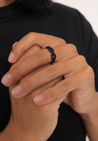 KUZZOI Ring 'Chain' in Black: front