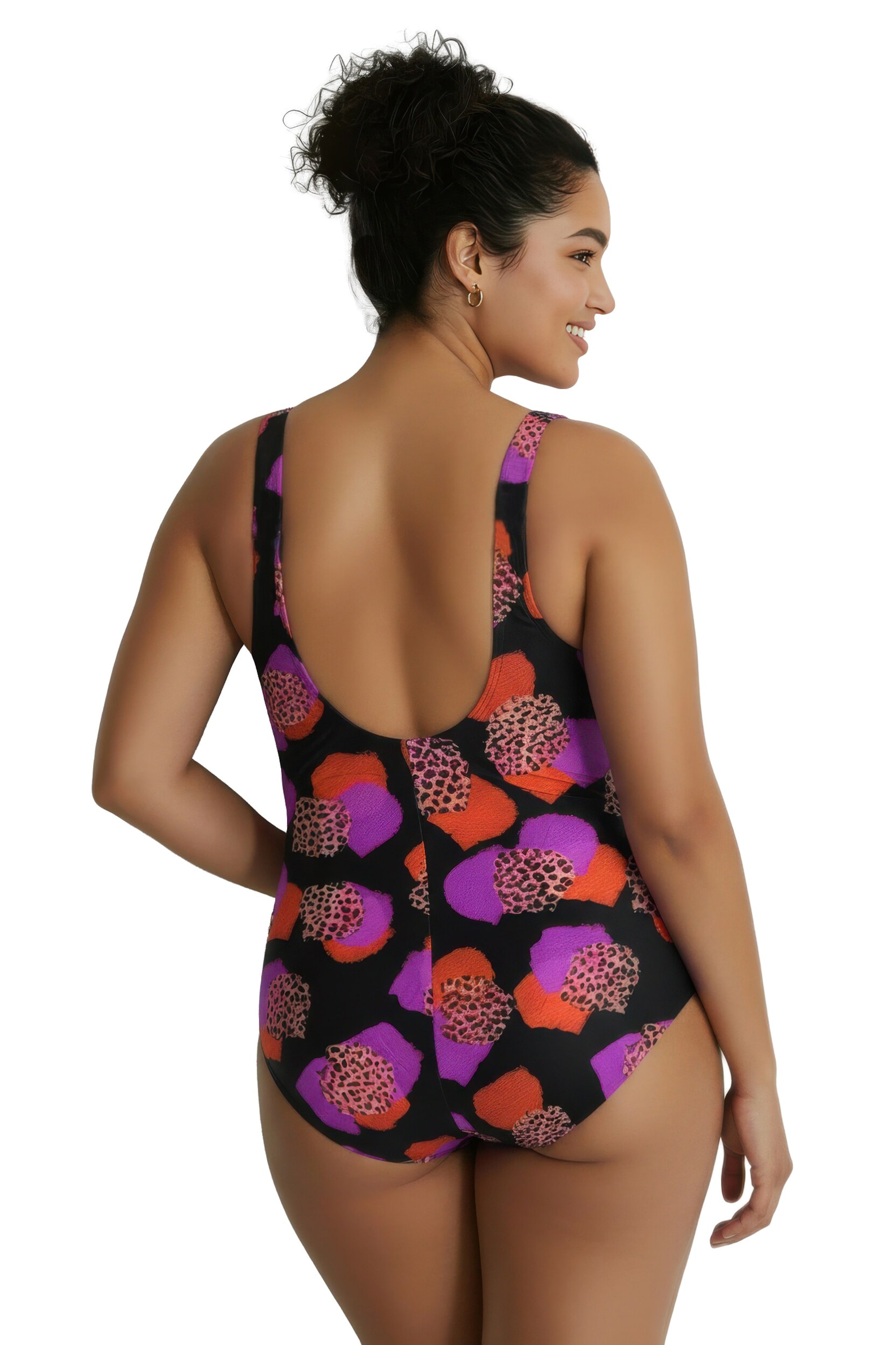 Ulla Popken Bandeau Swimsuit in Black