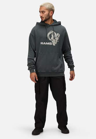 Recovered Sweatshirt 'NFL RAMS MONOCHROME' in Grey