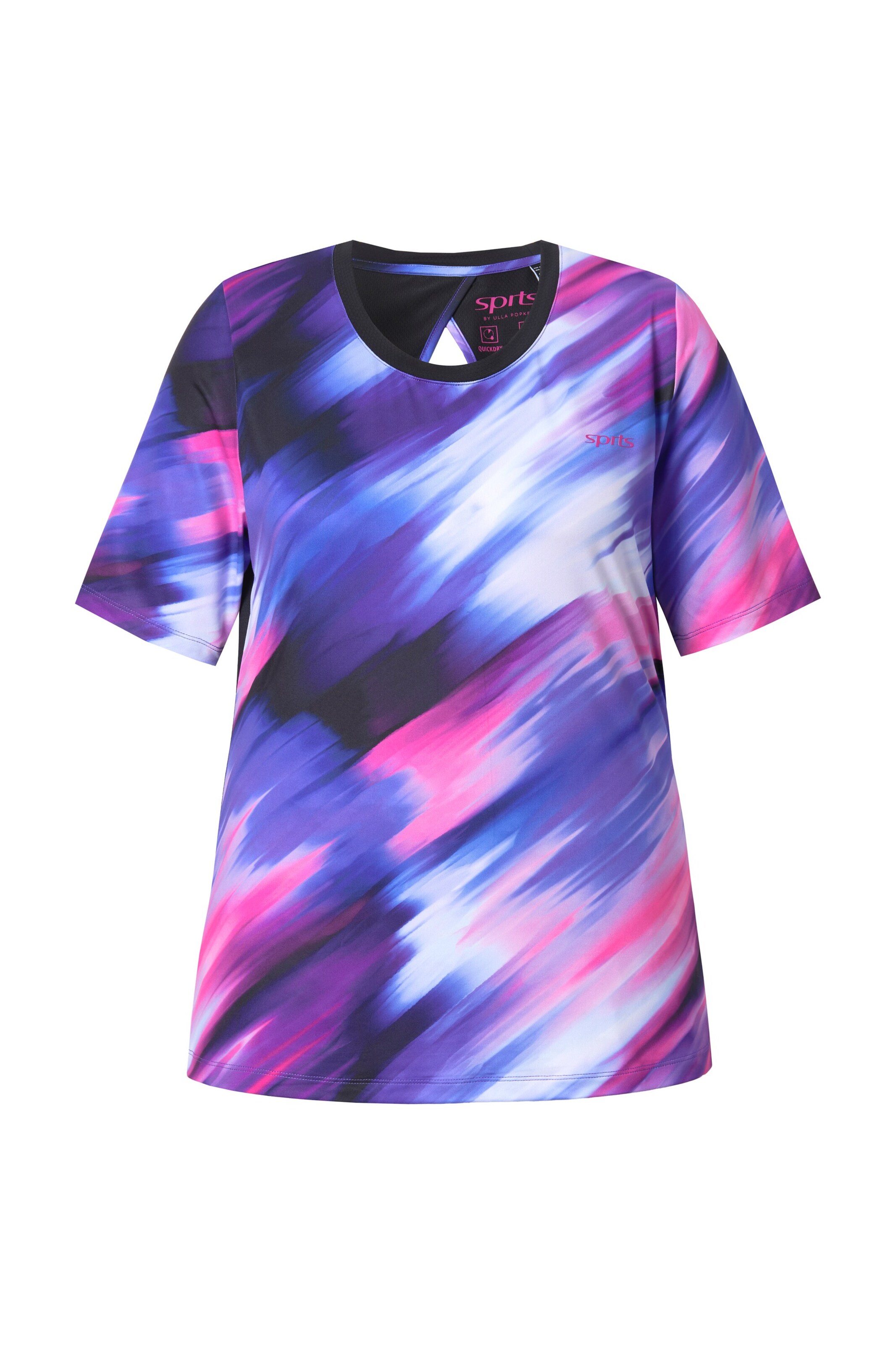 T-shirt Ulla Popken en noir : devant