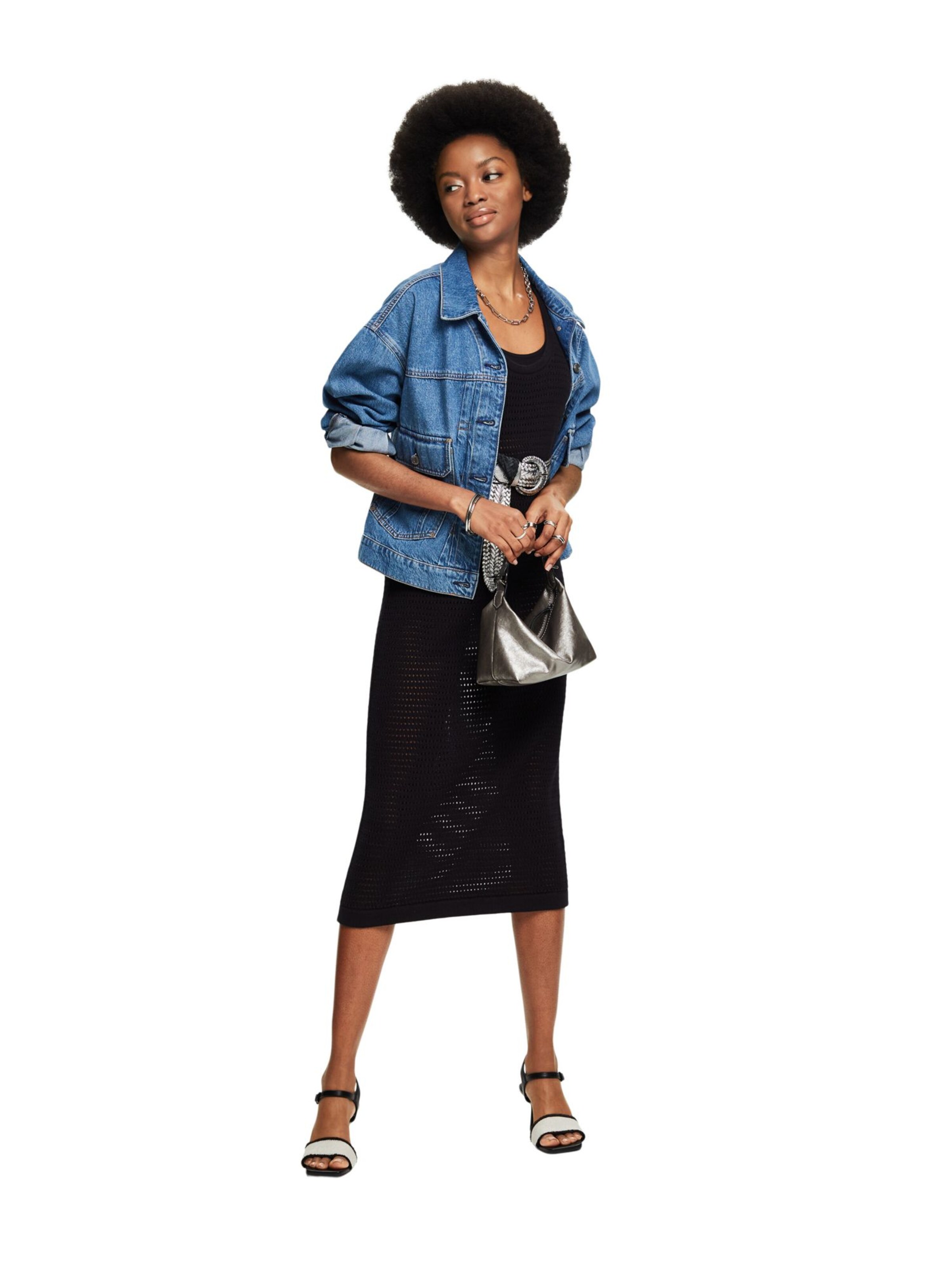 Robes en maille ESPRIT en noir