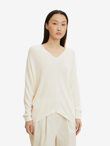 TOM TAILOR Sweater in Beige: front