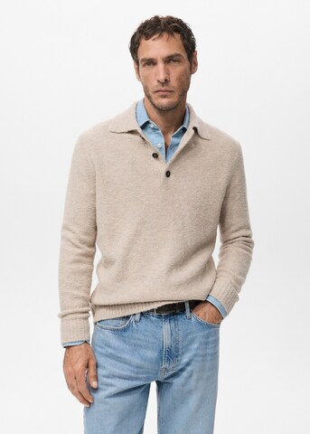 MANGO MAN Shirt 'Yago-i' in Beige: front