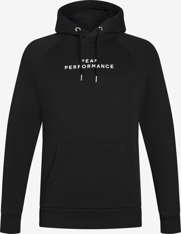 PEAK PERFORMANCE Sweatshirt in Zwart: voorkant