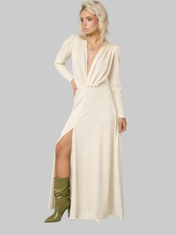 Madnezz House - Vestido en beige: frente