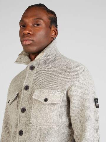 Petrol Industries Strickjacke 'New Lenox' in Grau