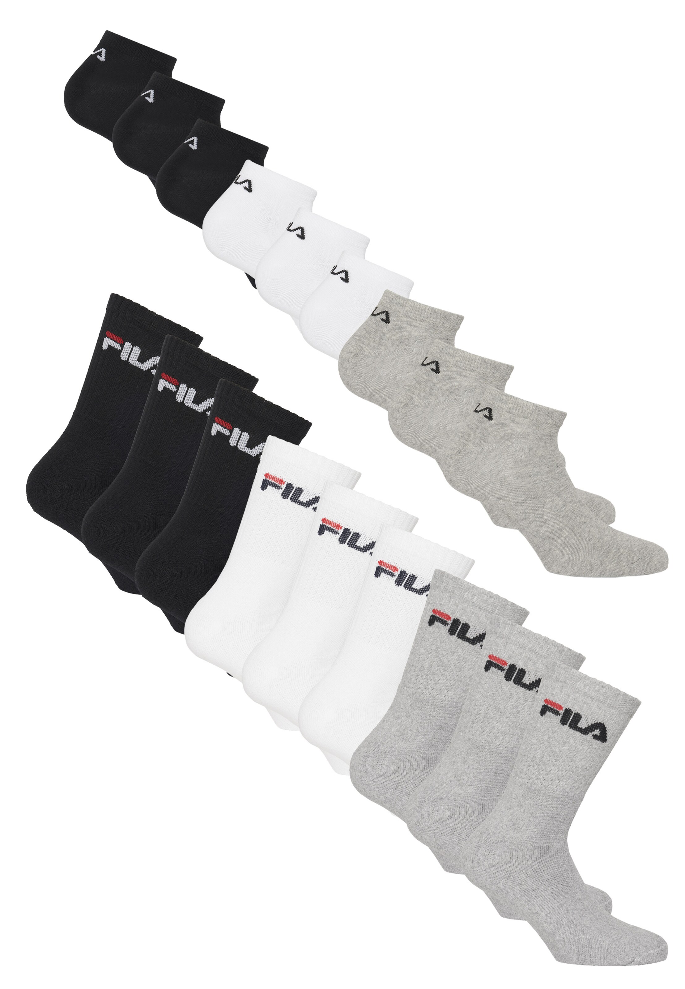 FILA Socks in 39-42 in Grey / Black / White, Item view