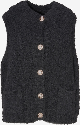 Seasons of April Gebreide bodywarmer 'Wendy' in Zwart: voorkant