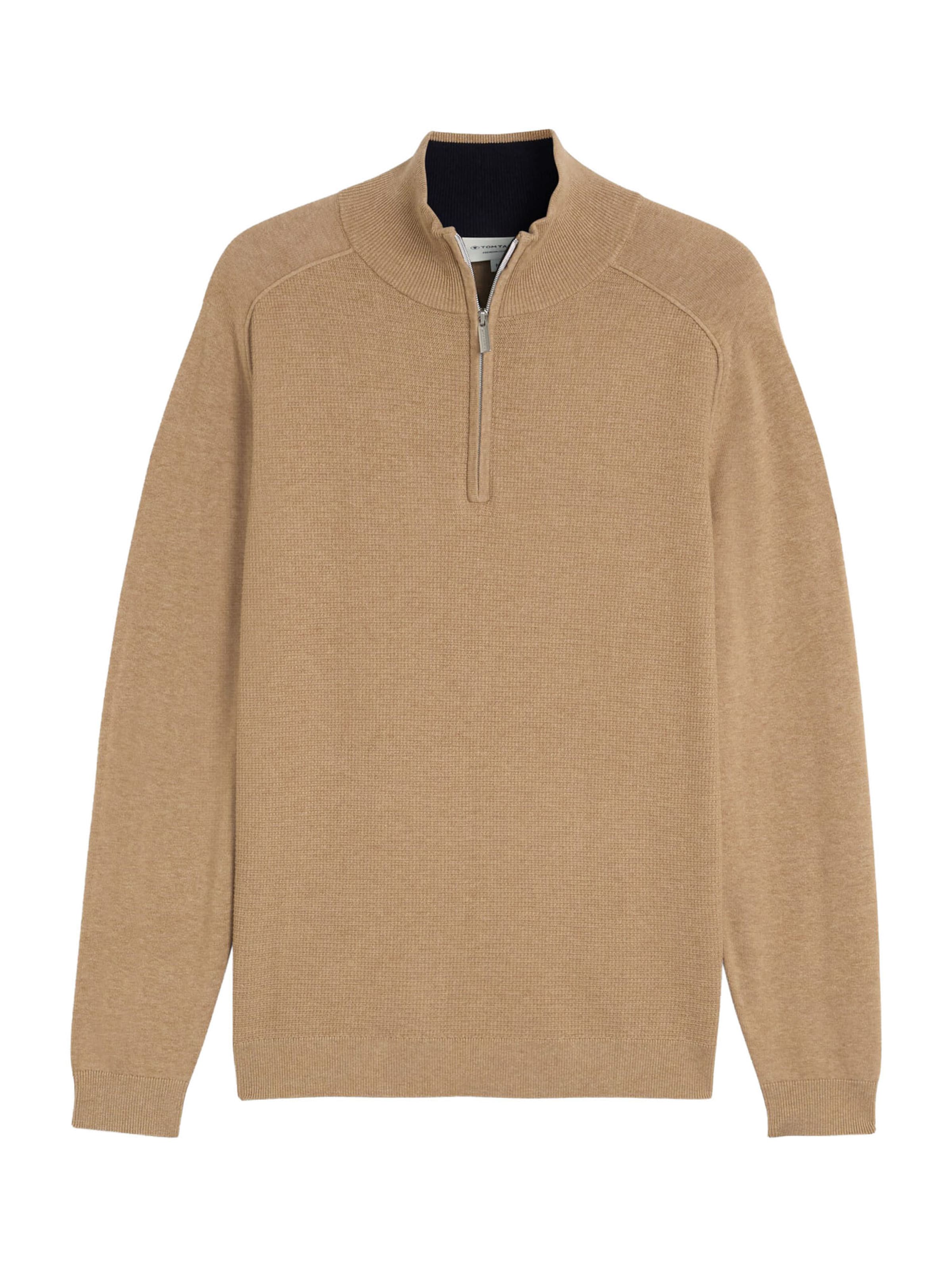 TOM TAILOR Pullover i S i lysebrun, Produktvisning