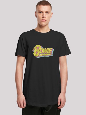 T-Shirt 'David Bowie Moonlight 90s Logo' F4NT4STIC en noir : devant