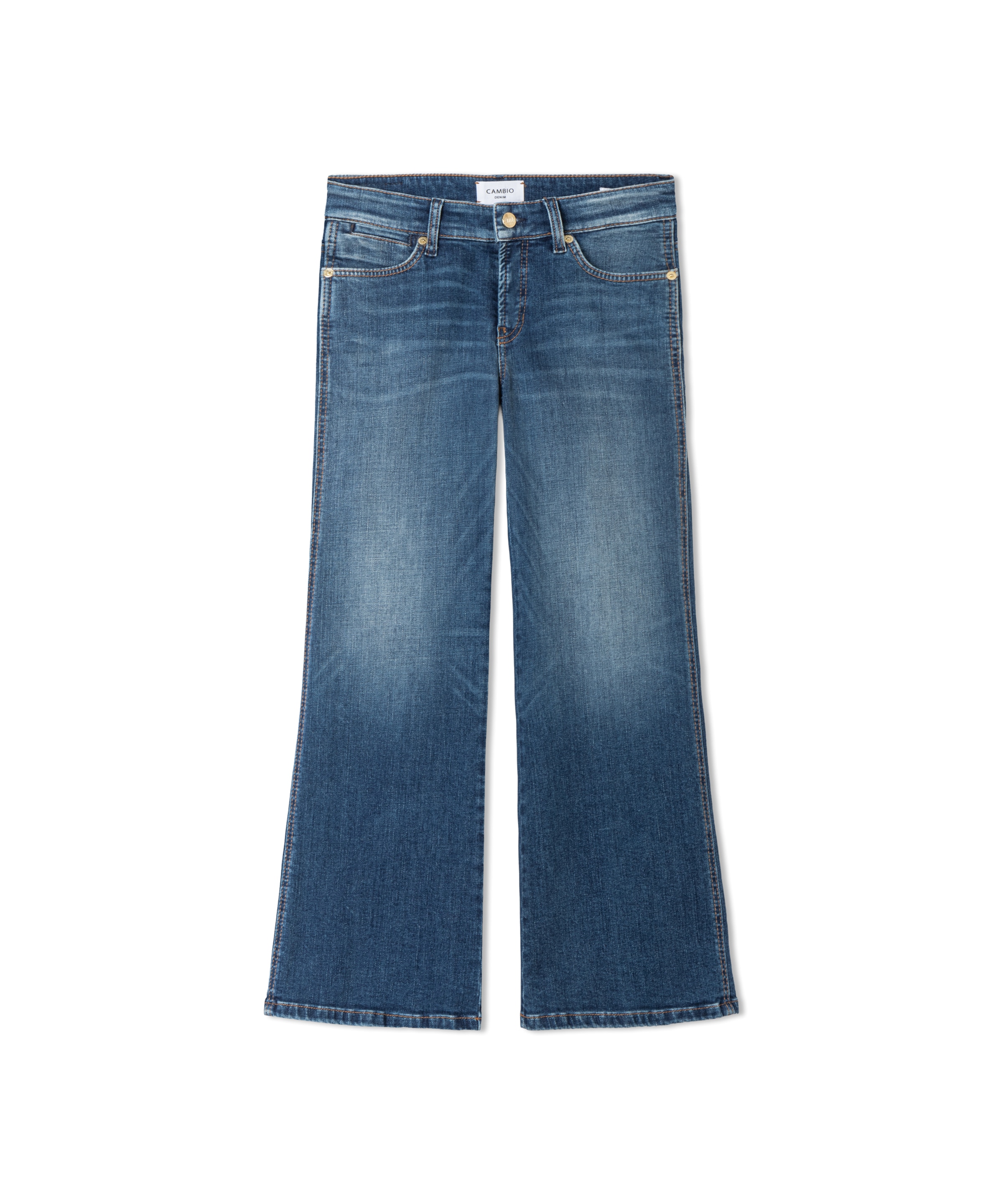 Cambio Wide leg Jeans 'Fina' in Blauw: voorkant