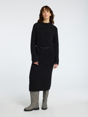 SELECTED FEMME Gebreide jurk in Zwart: voorkant