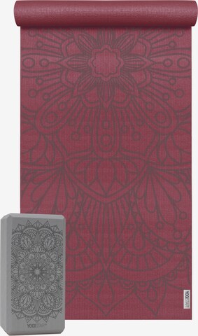 YOGISTAR.COM Mat 'Lotus Mandala' in Grey: front