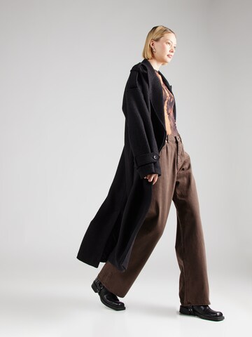 Monki Wide leg Τζιν σε καφέ