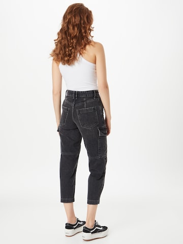 River Island Tapered Cargo Jeans in Black