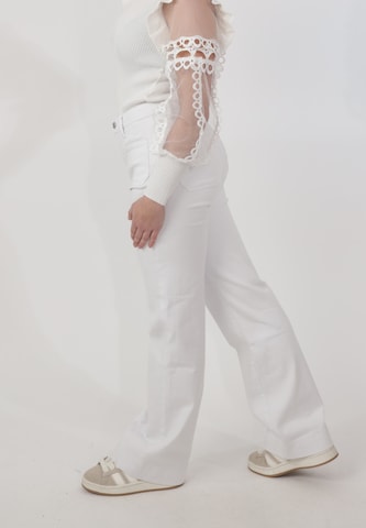 regular Jeans di Elara in bianco
