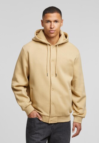 Urban Classics Кофта на молнии в Бежевый: спереди