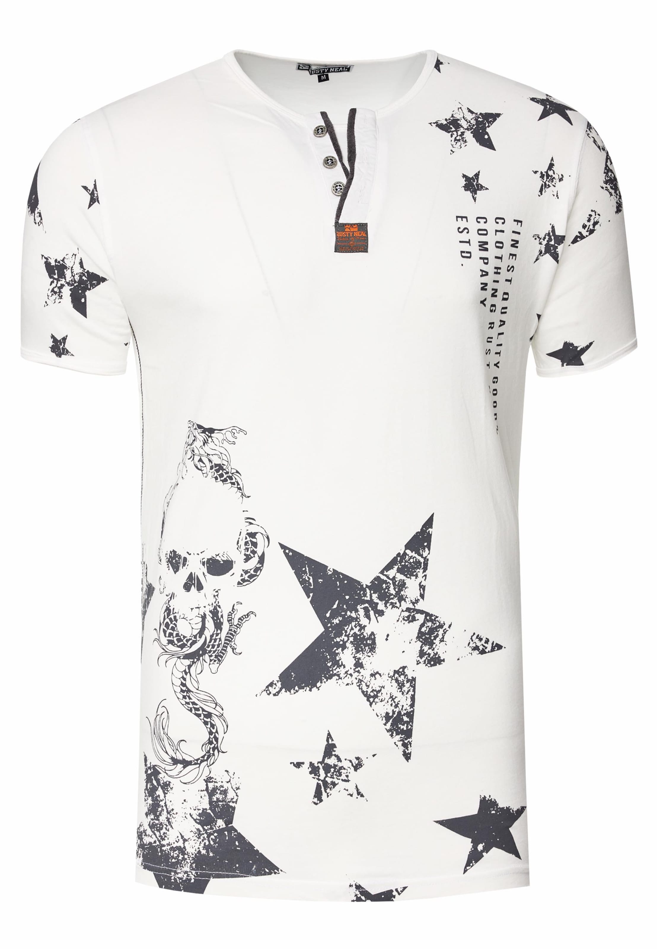 Rusty Neal Shirt in Wit: voorkant