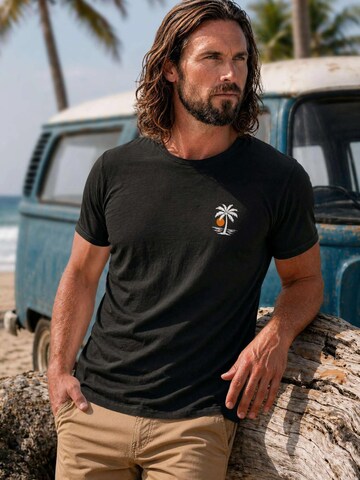 Neverless Shirt 'Beach Logo' in Grey