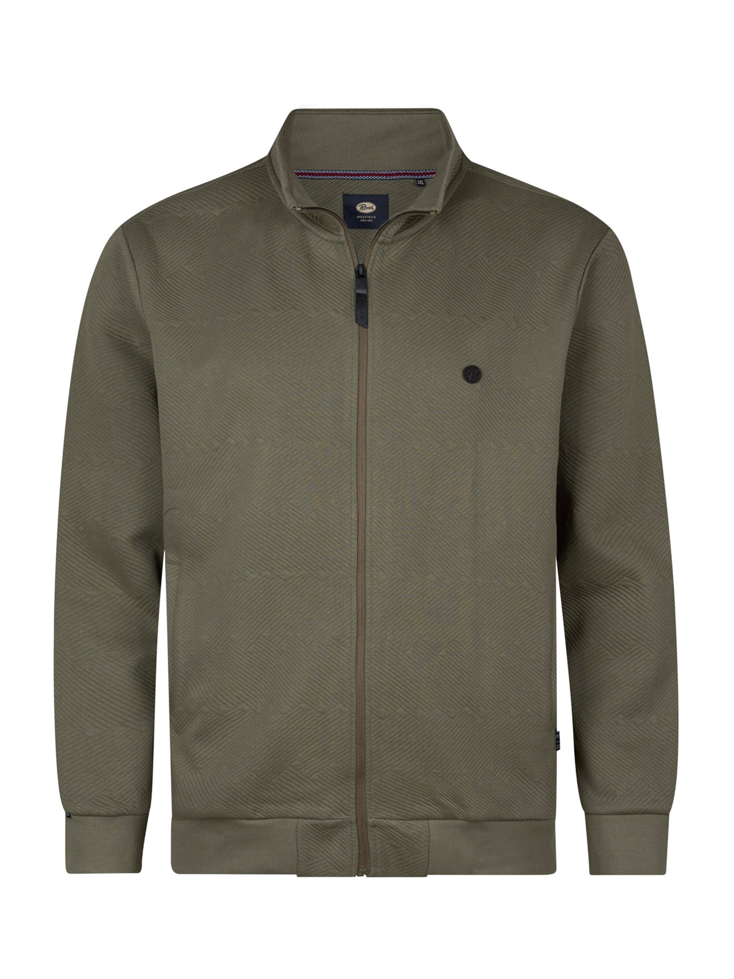 Petrol Industries Кофта на молнии в Зеленый: спереди