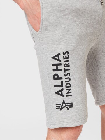 ALPHA INDUSTRIES Regular Trousers in Grey