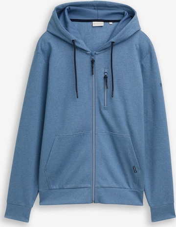 TOM TAILOR Sweat jacket in Blue: front